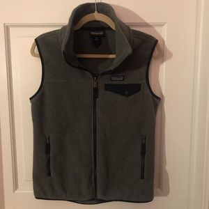 Patagonia Synchilla Gray & Navy Fleece Vest EUC